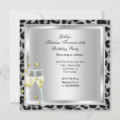 Invitation Fabuleux 50 & Fantastique léopard d'argent Anniver (Dos)
