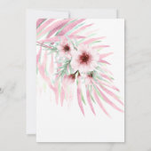 Invitation Fabuleux 50 Fleurs roses Vert Aquarelle blanche (Dos)