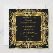 Invitation Fabuleux 50 Gold Jewel Black Anniversaire (Dos)