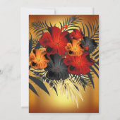 Invitation Fabuleux 50 Gold Red Orange Black Hibiscus fête (Dos)