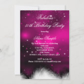 Invitation Fabuleux 50 Hot Rose High Heel fête d'anniversaire (Dos)