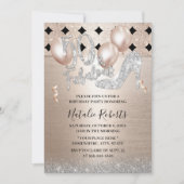 Invitation Fabuleux 50 Or Contemporary High Talon Anniversair (Devant)