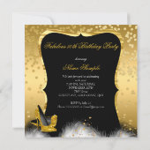 Invitation Fabuleux 50 Parties scintillant Champagne Gold (Dos)