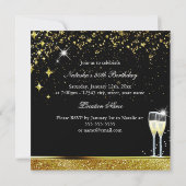 Invitation Fabuleux 50 Parties scintillant Gold talon Glitz G (Dos)