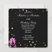 Invitation Fabuleux 50 Parties scintillant rose chaud talon h (Dos)
