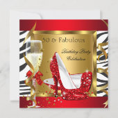 Invitation Fabuleux 50 Parties scintillant Rouge Haut talon Z (Devant)