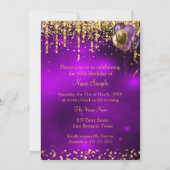 Invitation Fabuleux 50 Party Parties scintillant violet robe  (Dos)