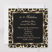 Invitation Fabuleux 50 Photo Black Bronze Leopard Anniversair (Dos)