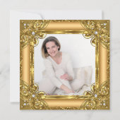 Invitation Fabuleux 50 Photo élite Gold Pearl fête d'annivers (Dos)