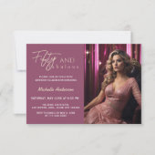 Invitation Fabuleux 50 Photo Rose Gold 50e anniversaire (Devant)