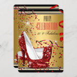 Invitation Fabuleux 50 Red Heels Gold 50th Birthday Party 2<br><div class="desc">Fabuleux 50 Red Gold Birthday Party. Fête des Noirs Rouges. Chaussures Red High Heel, Black White Gold et Silver. Invitation. Fête de toutes les occasions. Fabuleux produit pour Femmes, Filles. Tous les Designs sont Copyright! Contenu et dessins © 2000-2015 Zizzago™ ® © (Marque de commerce) et ses concédants de licence,...</div>