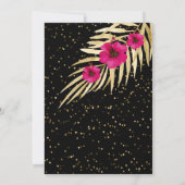 Invitation Fabuleux 50 Rose Black Gold Sparkle Anniversaire (Dos)