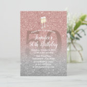 Invitation Fabuleux 50 Rose Gold & Silver Parties scintillant (Debout devant)