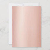 Invitation Fabuleux 50 Rose Gold Typographie 50e anniversaire (Dos)