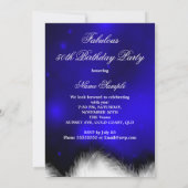 Invitation Fabuleux 50 Royal Blue High Heel fête d'anniversai (Dos)