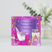 Invitation Fabuleux 50 talons de Parties scintillant violet r (Debout devant)