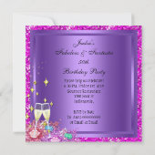 Invitation Fabuleux 50 talons de Parties scintillant violet r (Dos)