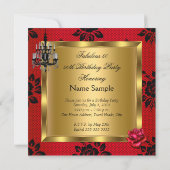 Invitation Fabuleux 50 talons noirs rouges Flirty Anniversair (Dos)