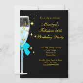 Invitation Fabuleux 50 Turquoise Gold High Heel Champagne Par (Dos)