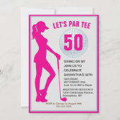 Invitation Fabuleux 50e anniversaire de Golfeur de Lady Rose (Devant)