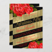 Invitation Fabuleux 50e anniversaire des femmes (Devant / Derrière)