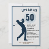 Invitation Fabuleux 50e homme de la marine Golfer Anniversair (Devant)
