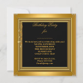 Invitation Fabuleux 60 Célébration 60e Vin Rouge Or Roses (Dos)