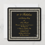 Invitation Fabuleux 60 Photo Elegant Diamond Gem Anniversaire (Dos)