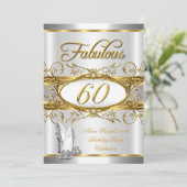 Invitation Fabuleux 60e anniversaire Gold Silver talons hauts (Debout devant)