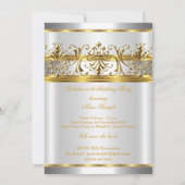 Invitation Fabuleux 60e anniversaire Gold Silver talons hauts (Dos)
