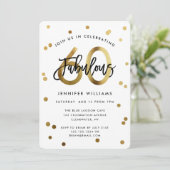 Invitation Fabuleux 60e | Soirée d'Anniversaire d'Or Elegant (Debout devant)