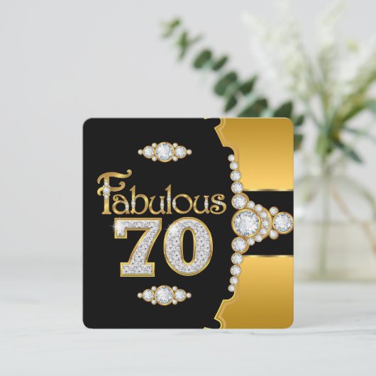 Invitation Fabuleux 70 70e anniversaire Gold Black Diamond (Debout devant)