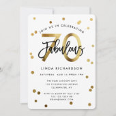 Invitation Fabuleux 70e | Soirée d'Anniversaire d'Or Elegant (Devant)