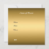 Invitation Fabuleux à 50 Anniversaire de la fête d'or Invitat (Dos)