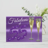 Invitation Fabuleux à 55 Fille Anniversaire Purple Parties sc (Debout devant)