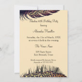 Invitation Fabuleux Anniversaire Femme Black Gold Leopard plu (Dos)