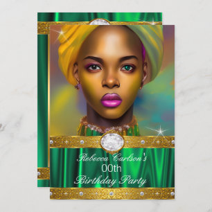 Invitation Fabuleux Anniversaire Photo Diamants émeraude