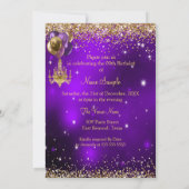 Invitation Fabuleux Anniversaire Purple Star de célébration (Dos)