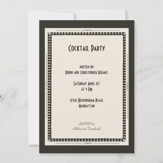 Invitation Fabuleux Art Déco (Dos)