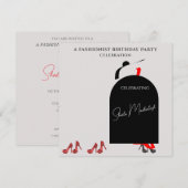 Invitation Fabuleux chaussures rouges de la modeuse Black Gla (Devant / Derrière)