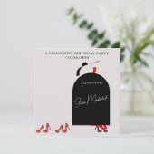 Invitation Fabuleux chaussures rouges de la modeuse Black Gla (Debout devant)