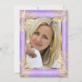 Invitation Fabuleux diamant violet Gold Palms Party (Dos)