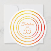 Invitation Fabuleux et 55 blanc orange rouge jaune (Dos)