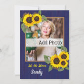 Invitation Fabuleux et Cinquante Anniversaire Moderne Bleu To (Dos)