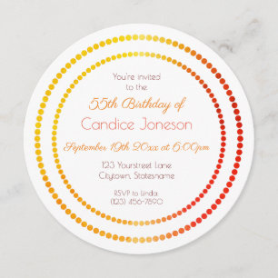 Invitation Fabuleux et jaune blanc du rouge 55 orange