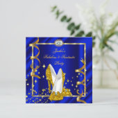 Invitation Fabuleux Fantastique Royal Blue fête d'anniversair (Debout devant)