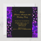 Invitation Fabuleux Gold Lights Champagne fête d'anniversaire (Dos)