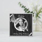 Invitation Fabuleux lustre élégant Silver Black Photo (Debout devant)