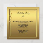 Invitation Fabuleux N'Importe Quel Âge Célébration Gold Champ (Dos)