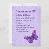 Invitation Fabuleux papillons pourpres A07 (Dos)